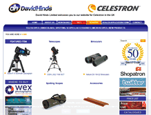 Tablet Screenshot of celestron.uk.com